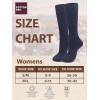 imageCOTTON DAY Womens Soft Combed Cotton Knee High Long Calf Dress Socks Seamless Toe Black White Gray Navy Blue BrownRibbed Navy Blue