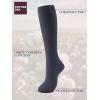 imageCOTTON DAY Womens Soft Combed Cotton Knee High Long Calf Dress Socks Seamless Toe Black White Gray Navy Blue BrownRibbed Navy Blue