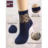imageCOTTON DAY Womens Summer Fashion Thin Light Weight Half Sheer Tulle Ankle SocksSpots Top