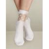 imageCOTTON DAY Womens Summer Fashion Thin Light Weight Half Sheer Tulle Ankle SocksSpots Top