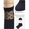 imageCOTTON DAY Womens Summer Fashion Thin Light Weight Half Sheer Tulle Ankle SocksSpots Top