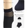 imageCOTTON DAY Womens Summer Fashion Thin Light Weight Half Sheer Tulle Ankle SocksStriped Top