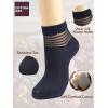 imageCOTTON DAY Womens Summer Fashion Thin Light Weight Half Sheer Tulle Ankle SocksStriped Top