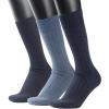 imageCOTTON DAY Mens Premium Soft Combed Cotton Trouser Dress Socks Seamless Toe Black Gray Blue Argyle Striped Shoe Size 812Ribbed Ltdenim dkdenim  Navy Blue