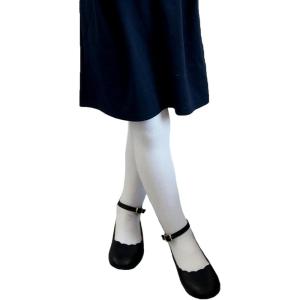 imageCOTTON DAY Kids Girls School Dress Cotton Tights Black White Navy Blue BurgundyWhite 1 Pack