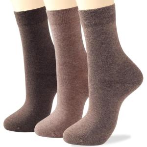 imageCOTTON DAY Womens Soft Combed Cotton Dress Socks Seamless Toe Black Gray Navy Blue Brown 69