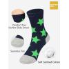 imageCOTTON DAY Kids Boys Crew Dress Socks Bright Colorful Pattern Design Halloween Christmas Shark CamoBig Stars