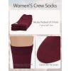 imageCOTTON DAY Womens Soft Combed Cotton Dress Socks Seamless Toe Black White Gray Navy Blue Brown BeigeBurgundy