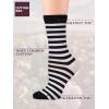 imageCOTTON DAY Womens Soft Combed Cotton Dress Socks Seamless Toe Black White Gray Navy Blue Brown BeigeDark Navy Socks With Stripes Spots Pattern