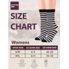 imageCOTTON DAY Womens Soft Combed Cotton Dress Socks Seamless Toe Black White Gray Navy Blue Brown BeigeDark Navy Socks With Stripes Spots Pattern