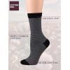 imageCOTTON DAY Womens Soft Combed Cotton Dress Socks Seamless Toe Black White Gray Navy Blue Brown BeigeFine Striped