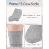 imageCOTTON DAY Womens Soft Combed Cotton Dress Socks Seamless Toe Black White Gray Navy Blue Brown BeigeLtgray