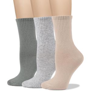 imageCOTTON DAY Womens Soft Combed Cotton Dress Socks Seamless Toe Black White Gray Navy Blue Brown BeigeBeigeGrayOlive Half Ribbed
