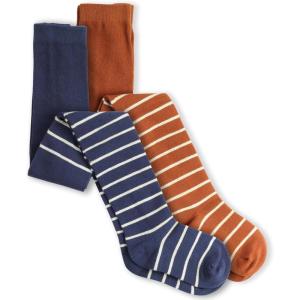 imageCOTTON DAY Kids Girls School Dress Cotton Tights Black White Navy Blue BurgundyStripes Pattern