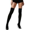 imageCOTTON DAY Womens Cotton Thigh High Over Knee Socks Extra Long Boot Stockings Leg Warmers Black White BurgundyBlack