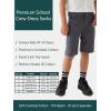 imageCOTTON DAY Unisex School Kids Boys Girls Soft Cotton Black White Gray Navy Khaki Athletic Socks with Retro StripesBlack Gray White Socks