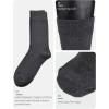 imageCOTTON DAY Mens Premium Soft Combed Cotton Trouser Dress Socks Seamless Toe Black Navy Blue StripedDark Gray