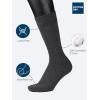 imageCOTTON DAY Mens Premium Soft Combed Cotton Trouser Dress Socks Seamless Toe Black Navy Blue StripedDark Gray