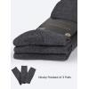 imageCOTTON DAY Mens Premium Soft Combed Cotton Trouser Dress Socks Seamless Toe Black Navy Blue StripedDark Gray