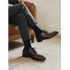 imageCOTTON DAY Mens Premium Soft Combed Cotton Trouser Dress Socks Seamless Toe Black Navy Blue StripedNavy Blue