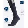imageCOTTON DAY Mens Premium Soft Combed Cotton Trouser Dress Socks Seamless Toe Black Navy Blue StripedNavy Blue