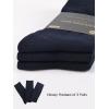 imageCOTTON DAY Mens Premium Soft Combed Cotton Trouser Dress Socks Seamless Toe Black Navy Blue StripedNavy Blue
