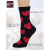 imageCOTTON DAY Womens Valentines Day Hearts Design Socks Soft Combed Cotton Seamless ToeHearts Red Socks