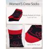 imageCOTTON DAY Womens Valentines Day Hearts Design Socks Soft Combed Cotton Seamless ToeHearts Red Socks