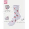 image:imageCOTTON DAY Kids Girls Pink White Crew Athletic Socks with Retro Stripes HeartsHeart Strawberry