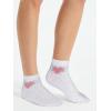 image:imageWomens Valentines Fashion Ankle Low Cut Cotton Socks Heart Leopard PrintHeart Pink White Gray