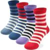 image:imageCOTTON DAY Kids Girls Valentines Day Socks with Hearts Stripes StrawberryColored Stripes