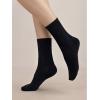 image:imageCOTTON DAY Womens Combed Cotton Fine Ribbed Trouser Dress Socks Black White Navy Blue 3 PackBlack