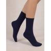 image:imageCOTTON DAY Womens Combed Cotton Fine Ribbed Trouser Dress Socks Black White Navy Blue 3 PackDark Navy Blue