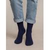image:imageCOTTON DAY Womens Combed Cotton Fine Ribbed Trouser Dress Socks Black White Navy Blue 3 PackDark Navy Blue