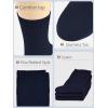 image:imageCOTTON DAY Womens Combed Cotton Fine Ribbed Trouser Dress Socks Black White Navy Blue 3 PackDark Navy Blue