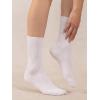 image:imageCOTTON DAY Womens Combed Cotton Fine Ribbed Trouser Dress Socks Black White Navy Blue 3 PackWhite