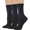 image:imageCOTTON DAY Womens Combed Cotton Fine Ribbed Trouser Dress Socks Black White Navy Blue 3 PackBlack