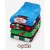 image:imageCOTTON DAY Kids Boys Crew Dress Socks Bright Colorful Pattern Graphic PrintChristmas 4 Pairs Boxed