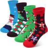 image:imageCOTTON DAY Kids Boys Crew Dress Socks Bright Colorful Pattern Graphic PrintChristmas 4 Pairs Boxed