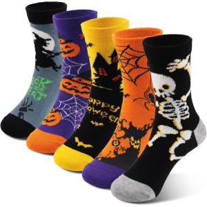 image:imageCOTTON DAY Kids Boys Crew Dress Socks Bright Colorful Pattern Graphic PrintHalloween