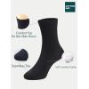 image:imageCOTTON DAY Unisex Little Kids Youth Boys Girls Soft Cotton Crew Dress Socks Seamless Toe Black White Gray Navy 6 PackBlack