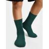 image:imageCOTTON DAY Unisex Little Kids Youth Boys Girls Soft Cotton Crew Dress Socks Seamless Toe Black White Gray Navy 6 PackHunter Green