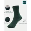 image:imageCOTTON DAY Unisex Little Kids Youth Boys Girls Soft Cotton Crew Dress Socks Seamless Toe Black White Gray Navy 6 PackHunter Green