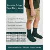 image:imageCOTTON DAY Unisex Little Kids Youth Boys Girls Soft Cotton Crew Dress Socks Seamless Toe Black White Gray Navy 6 PackHunter Green
