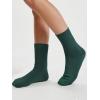 image:imageCOTTON DAY Unisex Little Kids Youth Boys Girls Soft Cotton Crew Dress Socks Seamless Toe Black White Gray Navy 6 PackHunter Green