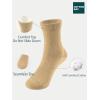 image:imageCOTTON DAY Unisex Little Kids Youth Boys Girls Soft Cotton Crew Dress Socks Seamless Toe Black White Gray Navy 6 PackKhaki