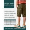 image:imageCOTTON DAY Unisex Little Kids Youth Boys Girls Soft Cotton Crew Dress Socks Seamless Toe Black White Gray Navy 6 PackKhaki