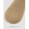 image:imageCOTTON DAY Unisex Little Kids Youth Boys Girls Soft Cotton Crew Dress Socks Seamless Toe Black White Gray Navy 6 PackKhaki