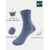 image:imageCOTTON DAY Unisex Little Kids Youth Boys Girls Soft Cotton Crew Dress Socks Seamless Toe Black White Gray Navy 6 PackMed Denim Heather