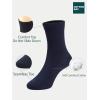 image:imageCOTTON DAY Unisex Little Kids Youth Boys Girls Soft Cotton Crew Dress Socks Seamless Toe Black White Gray Navy 6 PackNavy Blue
